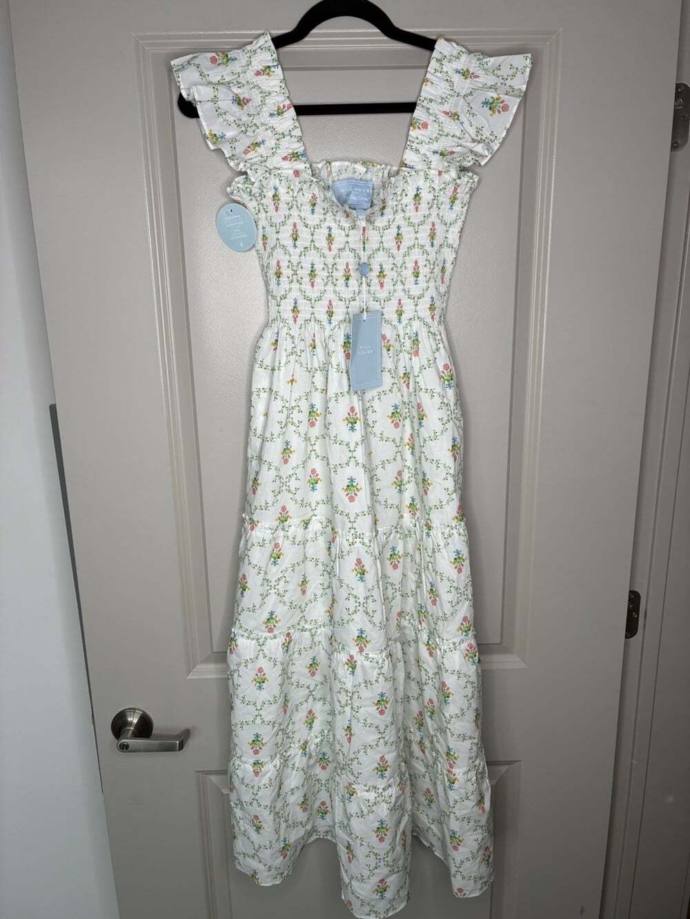 Hill House NWT The Ellie Nap Dress in Pastel Trellis Size Small - Picture 3 of 9